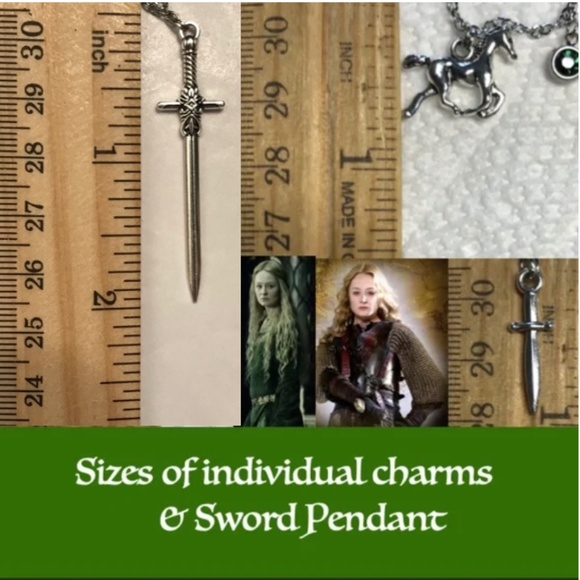 Éowyn's Necklace Lord of the Rings Warrior of Rohan Handmade Necklace, Sword - Picture 15 of 16